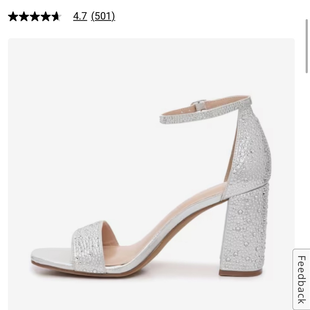 Kelly & Katie Caital Sandal - Silver Rhinestones - Never worn before. size 8